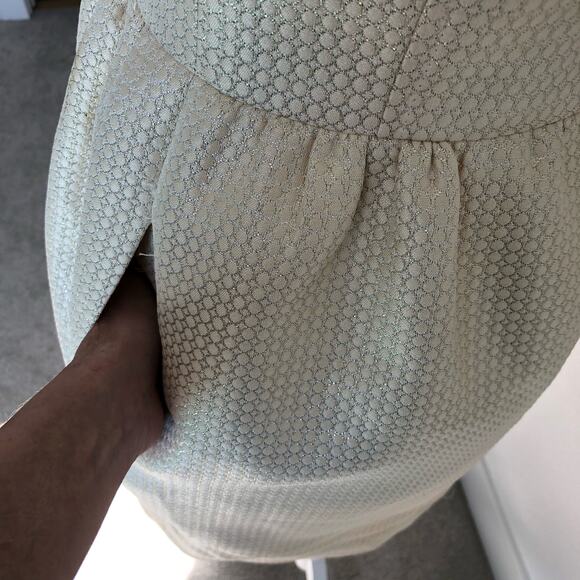 Shoshanna Cocktail Dress Ivory and Gold - SZ 4 - Picture 7 of 10